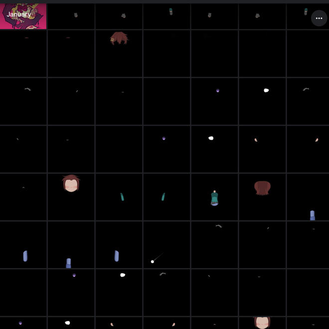 All Transparent png parts going into a Psd file.